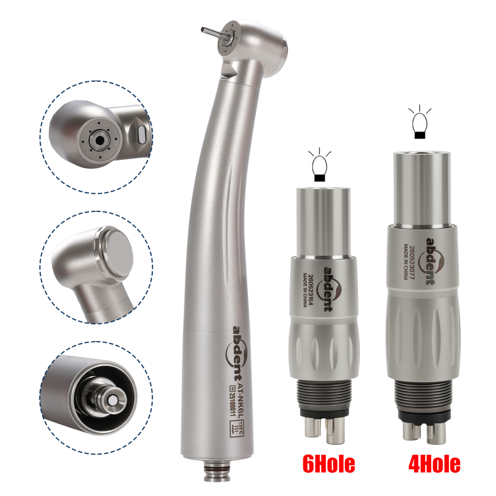 COXO Dental High Speed Air Turbine Fiber Optic Handpiece & 6H Coupler fit KaVo