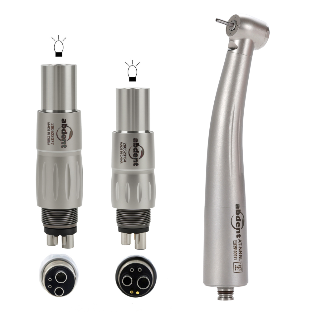 Abdent Dental LED Fiber Optic Handpiece 4 Water Spray Fit NSK LN / KAVO Multiflex