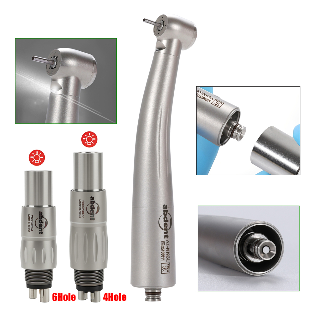 Abdent Dental LED Fiber Optic Handpiece 4 Water Spray Fit NSK LN / KAVO Multiflex