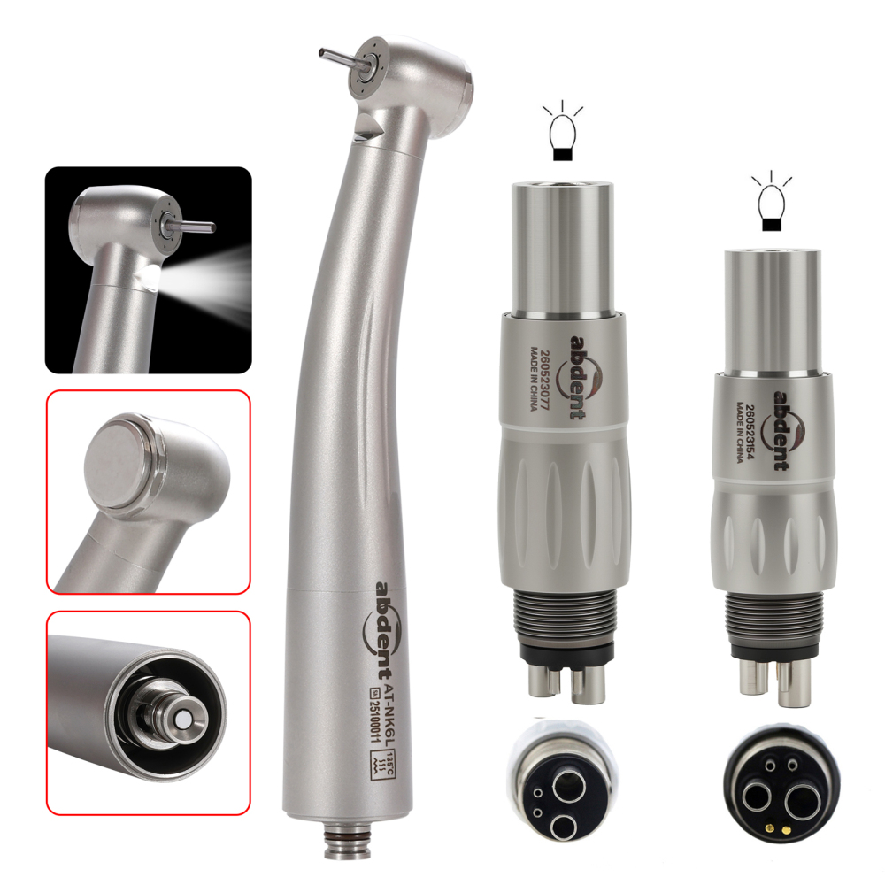 Abdent Dental LED Fiber Optic Handpiece 4 Water Spray Fit NSK LN / KAVO Multiflex