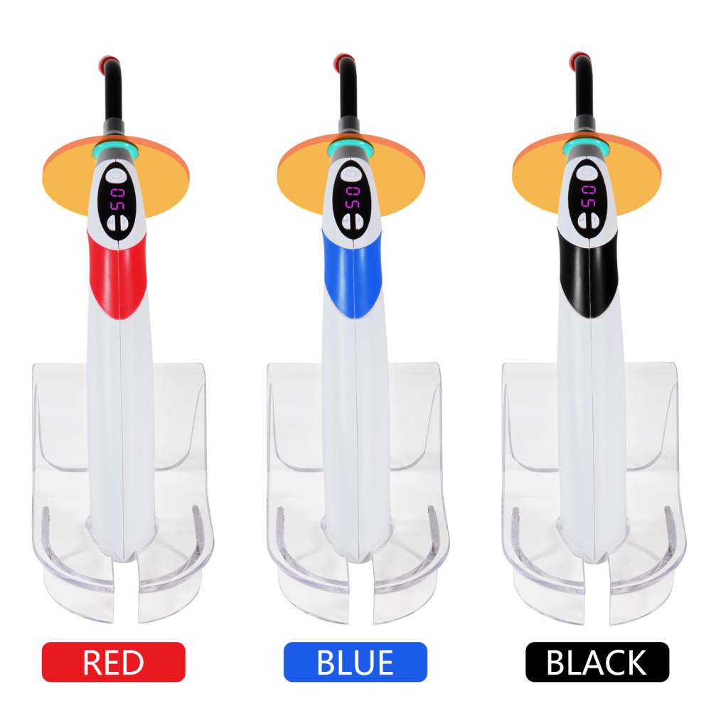 Dental Wireless Cordless 5 second LED Cure Curing Light Lamp 1800mw 3 Colors