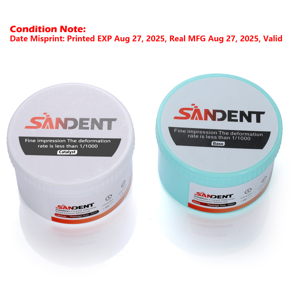 Dental Impression Material Regular Set VPS Light Body 25ml Base & Catalyst w/ Mixing Tips