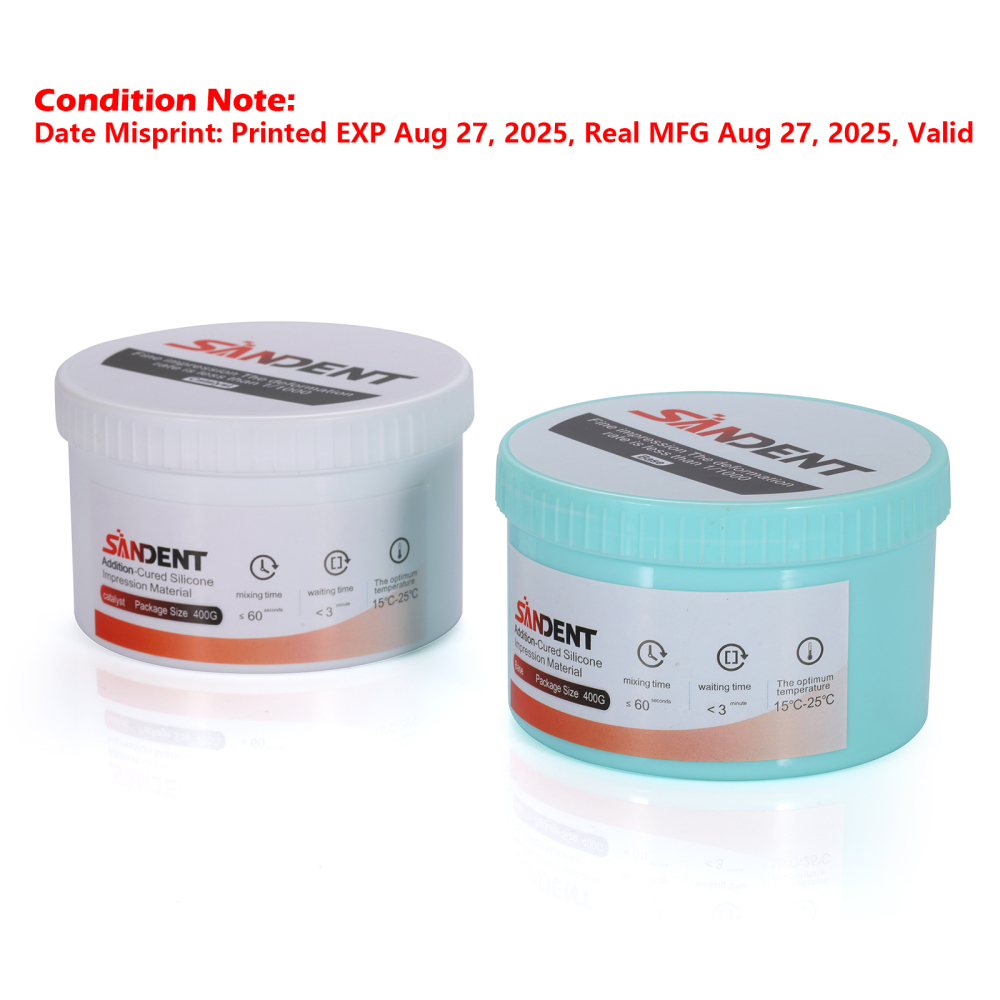 Dental Impression Material Regular Set VPS Light Body 25ml Base & Catalyst w/ Mixing Tips