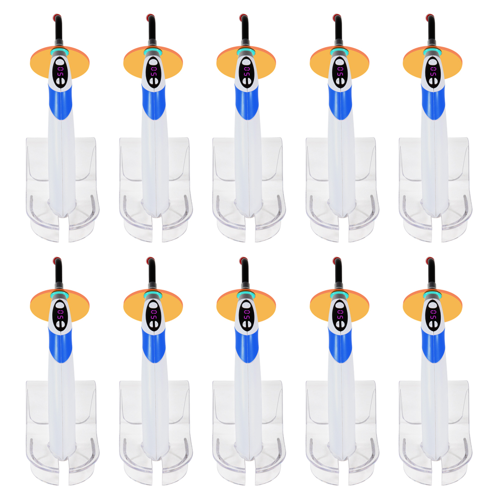 Dental Wireless Cordless 5 second LED Cure Curing Light Lamp 1800mw 3 Colors
