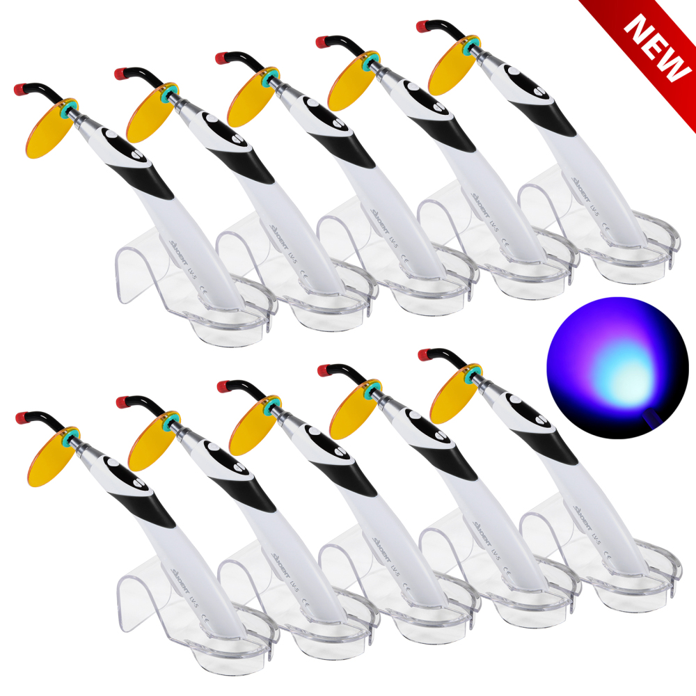 Dental Wireless Cordless 5 second LED Cure Curing Light Lamp 1800mw 3 Colors