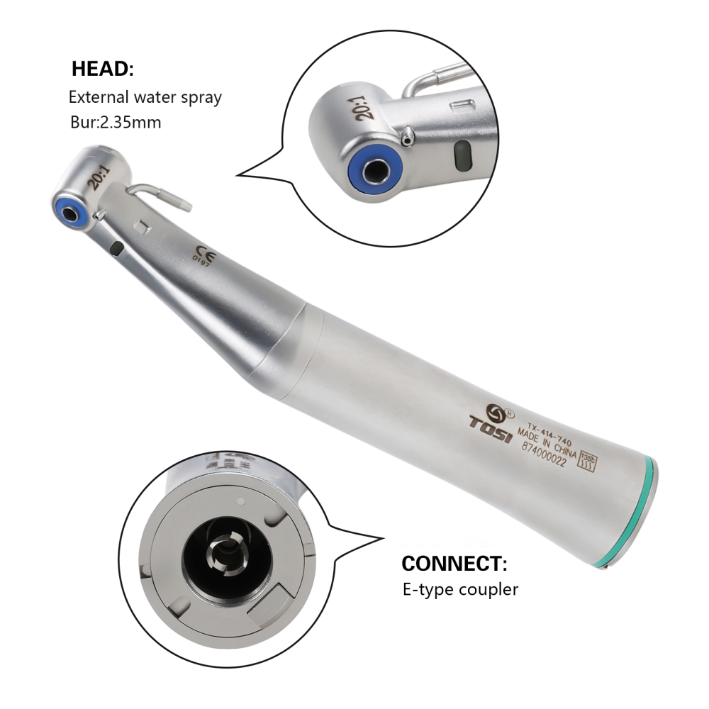 Dental LED E Generator 20:1 Implant Contra Angle Handpiece Detachable Head