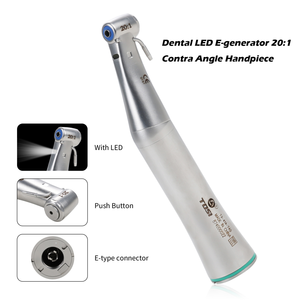 Dental LED E Generator 20:1 Implant Contra Angle Handpiece Detachable Head