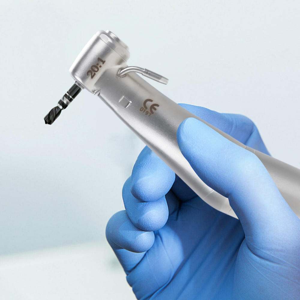 Dentale LED Fiber Optic 20:1 Implant Contra Angle Handpiece Detachable Head TOSI