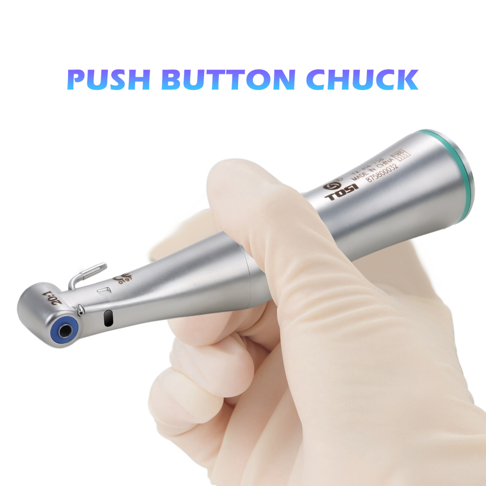 Dentale LED Fiber Optic 20:1 Implant Contra Angle Handpiece Detachable Head TOSI