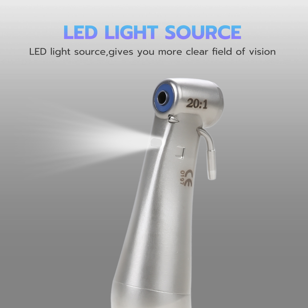 Dentale LED Fiber Optic 20:1 Implant Contra Angle Handpiece Detachable Head TOSI