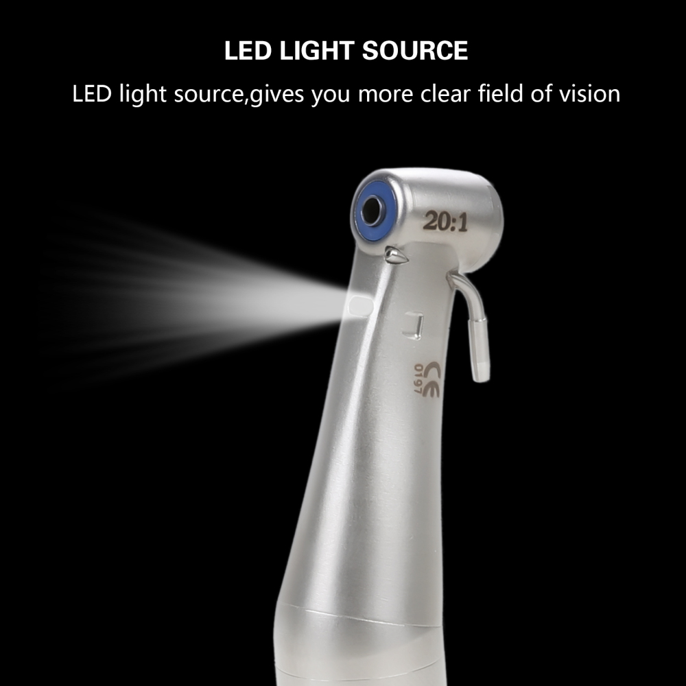 Dentale LED Fiber Optic 20:1 Implant Contra Angle Handpiece Detachable Head TOSI