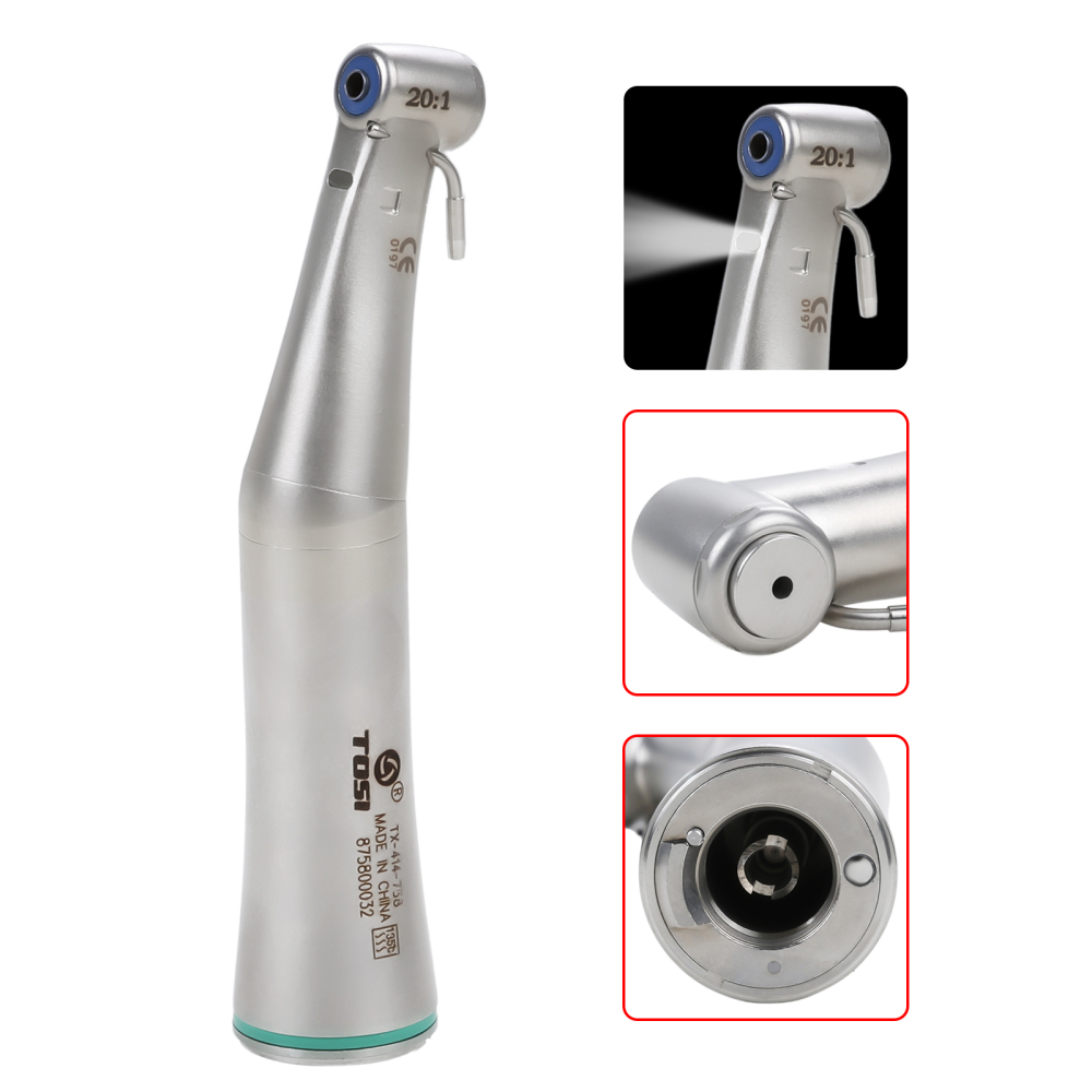 Dentale LED Fiber Optic 20:1 Implant Contra Angle Handpiece Detachable Head TOSI