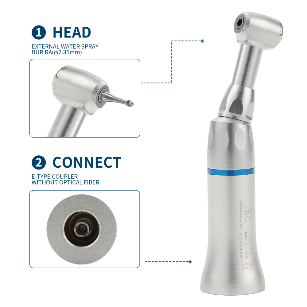 Dental Push Button Contra Angle Slow Low Speed Handpiece fit RA BURS 2.35MM YB