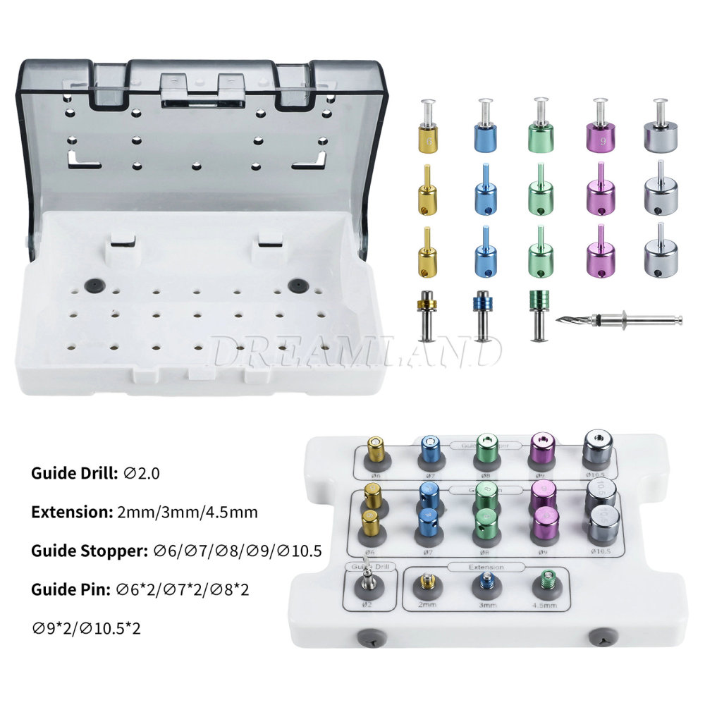 Implant Positioning Guide Kit ∅6.0-10.5 – 19Pcs Dental Spacing Tool Drill Set