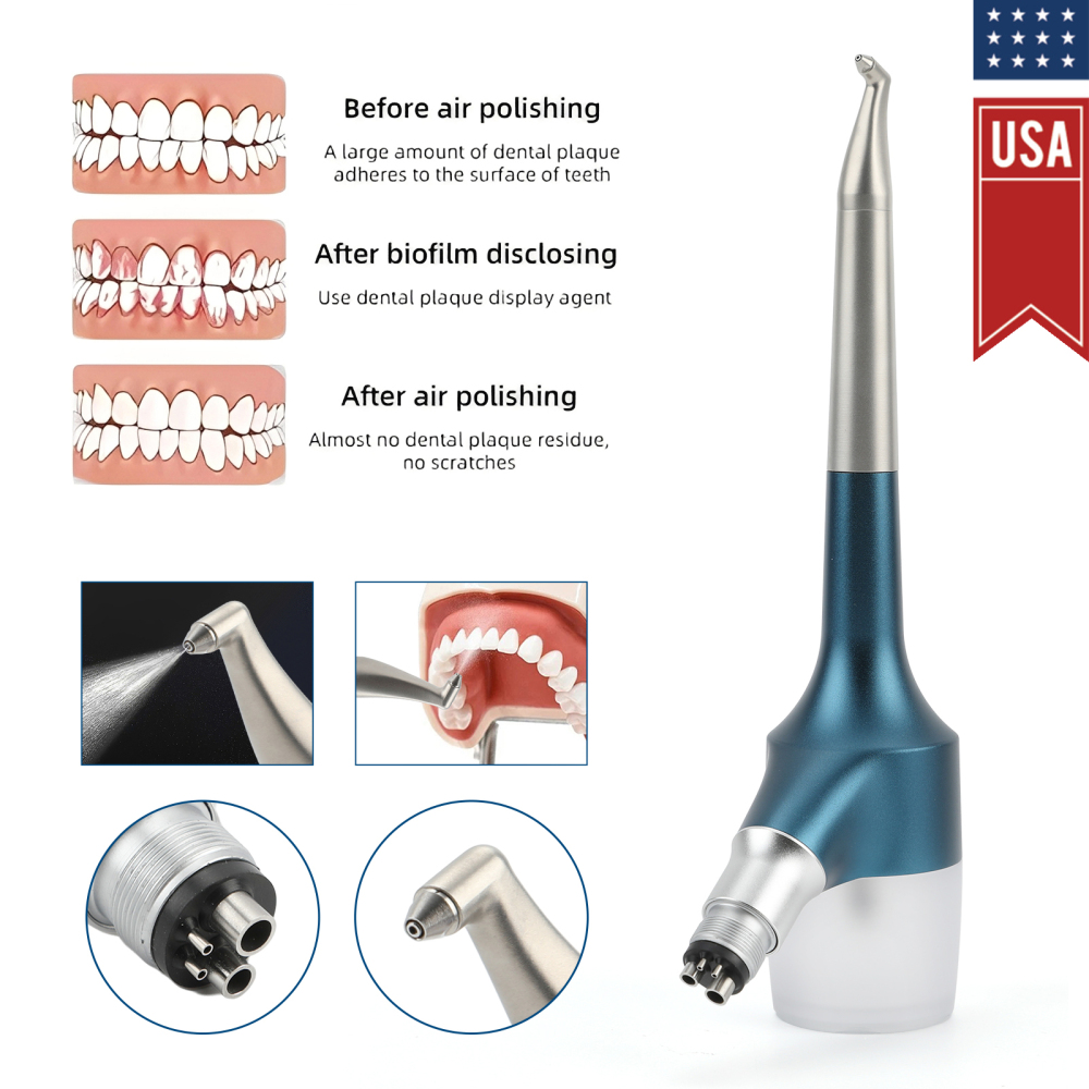 Dental Air Prophy Unit Teeth Polishing Nozzle Polisher Air Flow Jet Handpiece 4Hole N/E Type