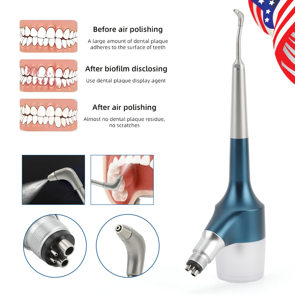 Dental Air Prophy Unit Teeth Polishing Nozzle Polisher Air Flow Jet Handpiece 4Hole N/E Type