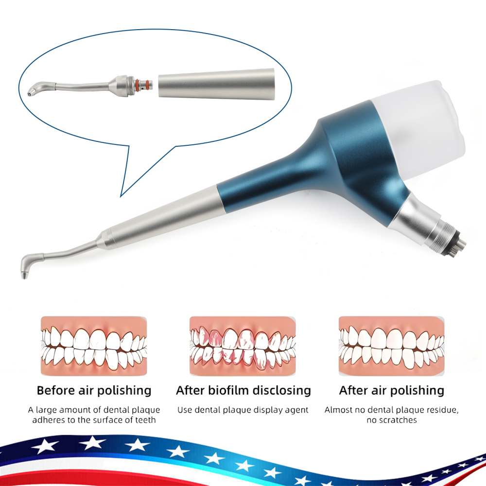 Dental Air Prophy Unit Teeth Polishing Nozzle Polisher Air Flow Jet Handpiece 4Hole N/E Type