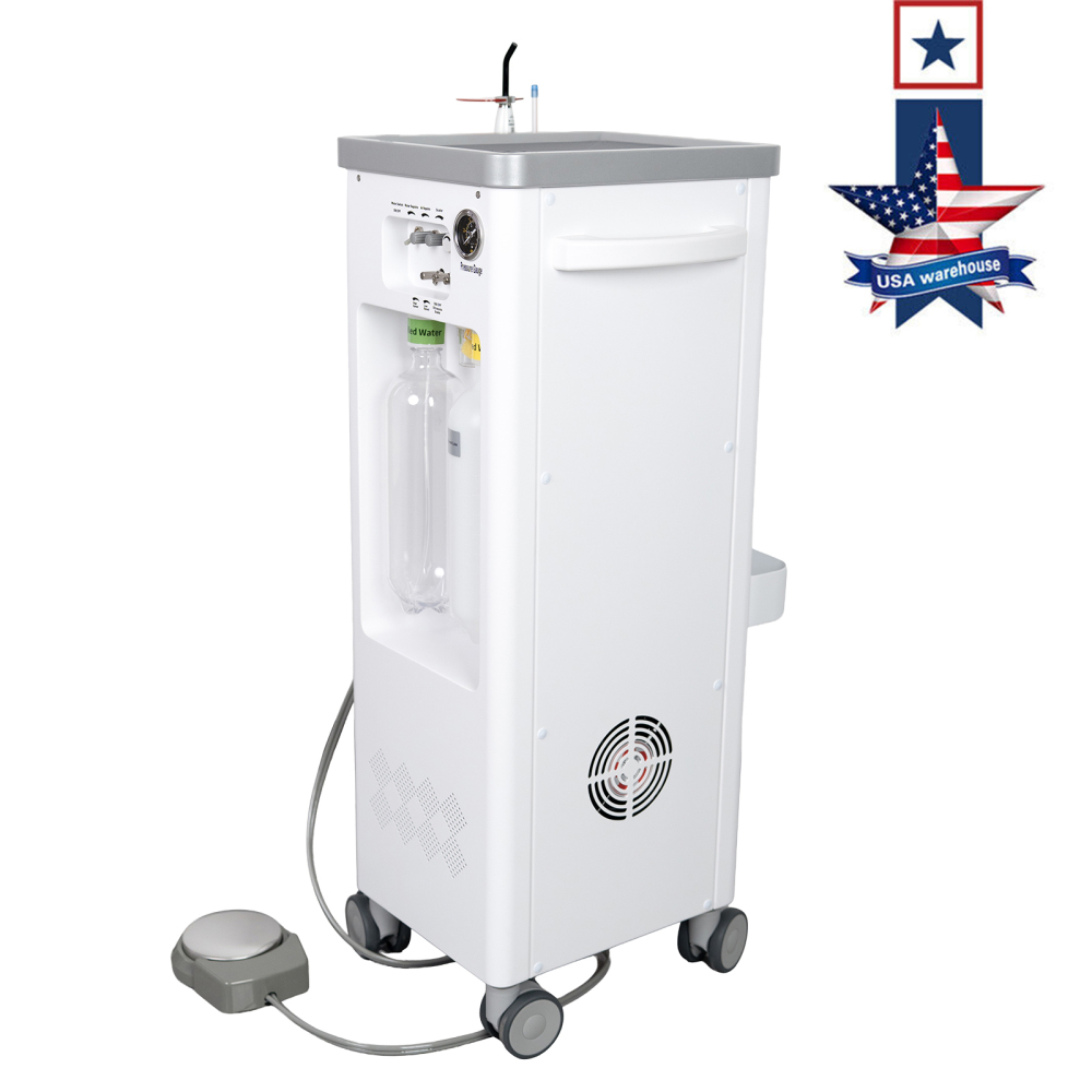 Dental Cart Delivery Unit w/ Air Compressor + LED Curing Light + Scaler handpiece