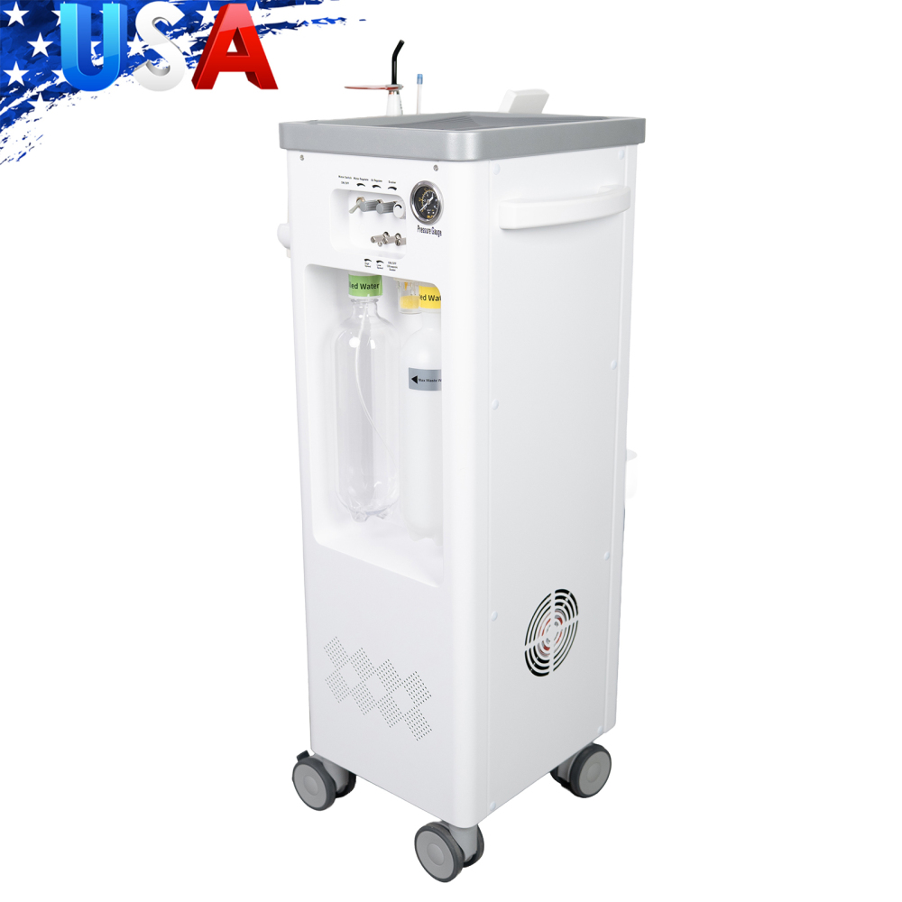 Dental Cart Delivery Unit w/ Air Compressor + Electric Motor + LED Curing Light + Scaler handpiece