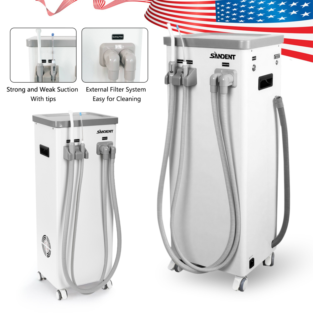 Mobile Dental Suction Unit HVE & Saliva Ejector Vacuum Machine for Dental Chair Implant Use