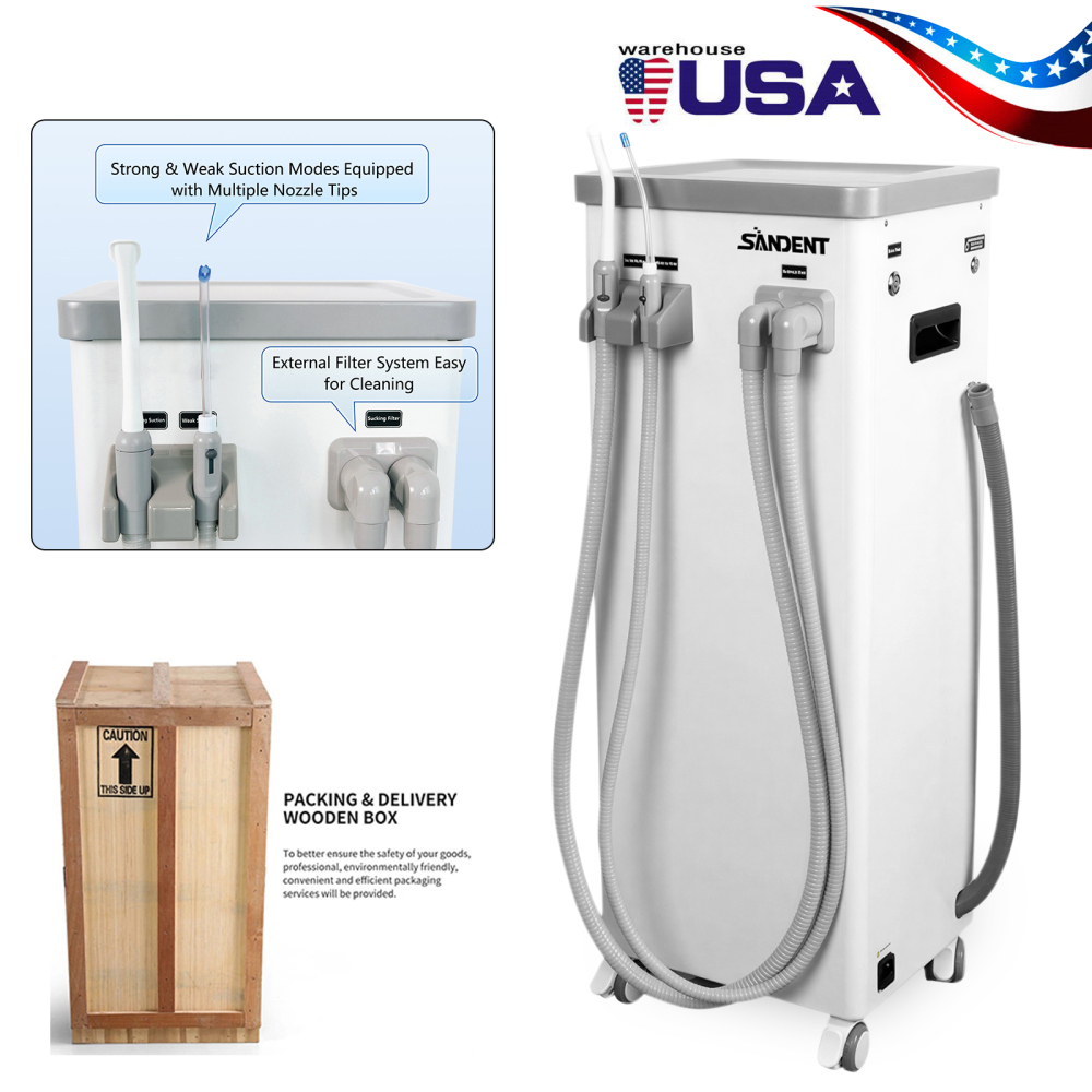 Mobile Dental Suction Unit HVE & Saliva Ejector Vacuum Machine for Dental Chair Implant Use