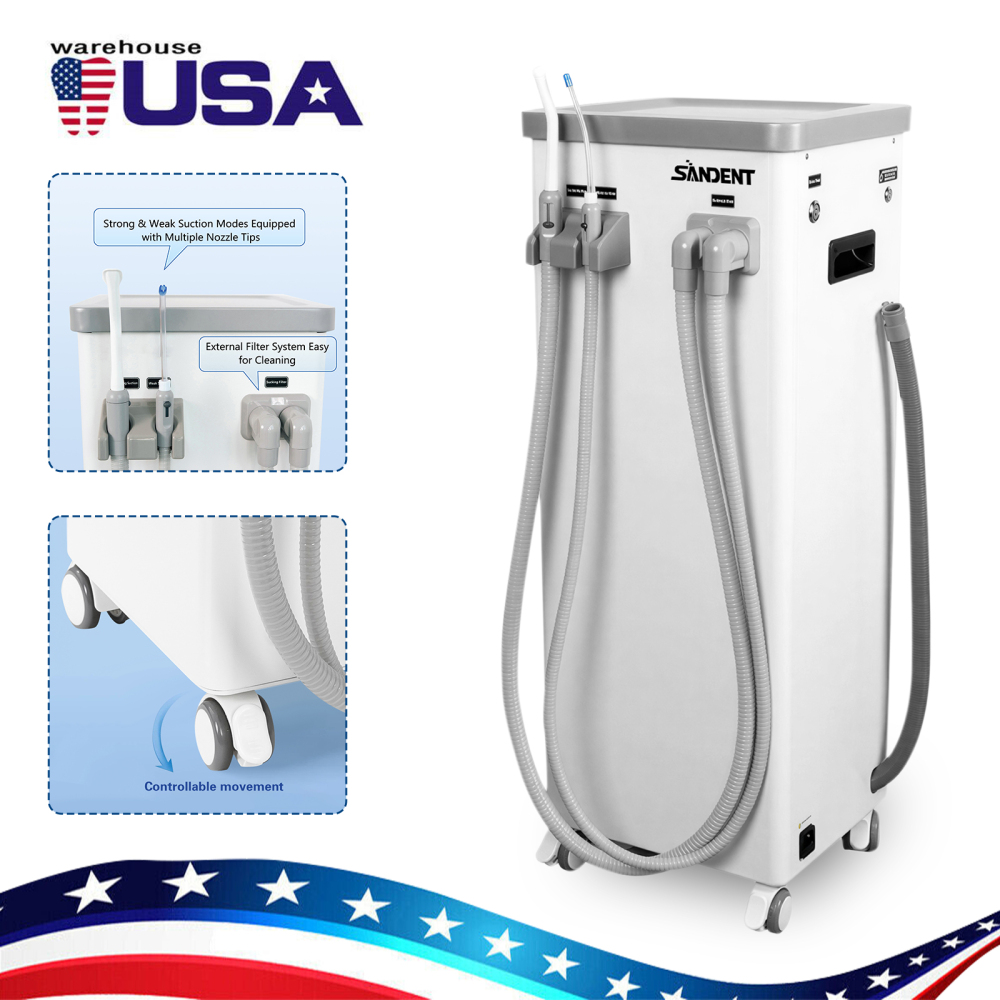 Mobile Dental Suction Unit HVE & Saliva Ejector Vacuum Machine for Dental Chair Implant Use