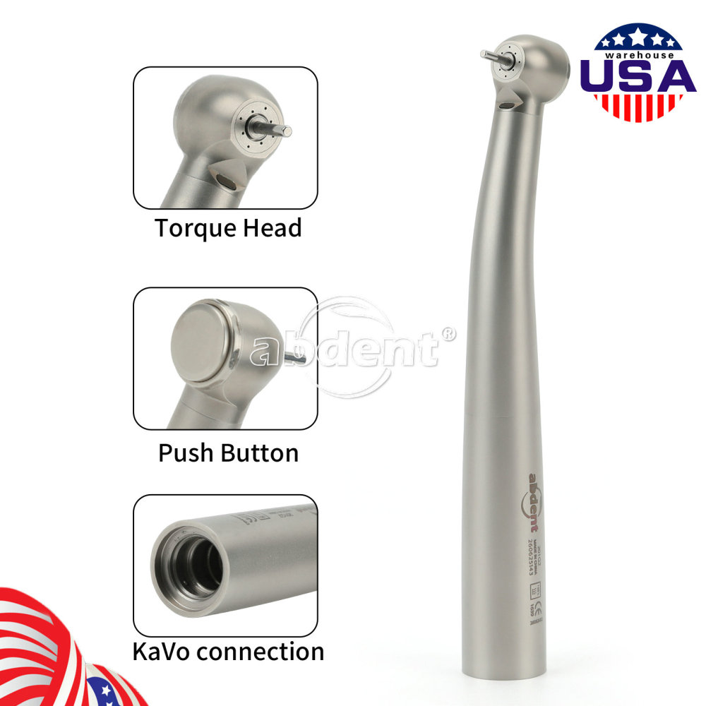 Abdent Dental LED Fiber Optic Handpiece 4 Water Spray Fit kavo Coupler