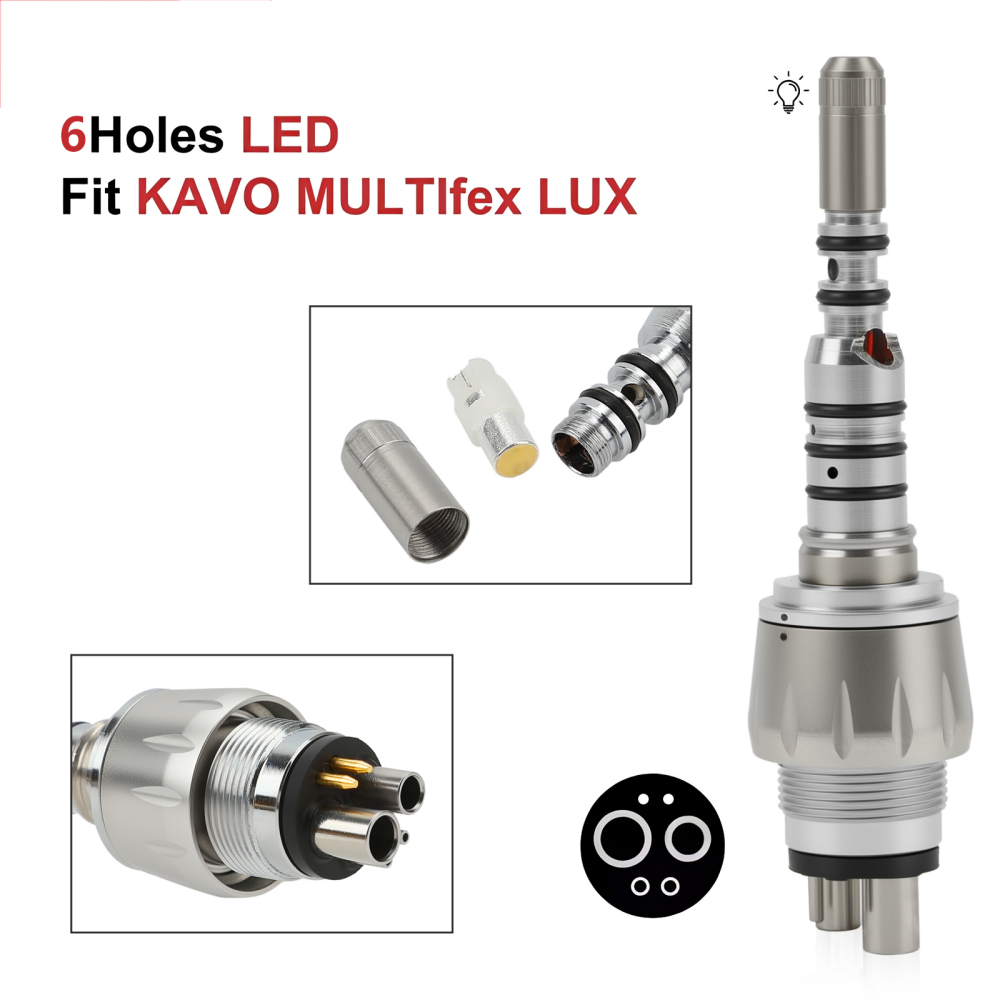 Abdent Dental LED Fiber Optic Handpiece 4 Water Spray Fit NSK LN / KAVO Multiflex