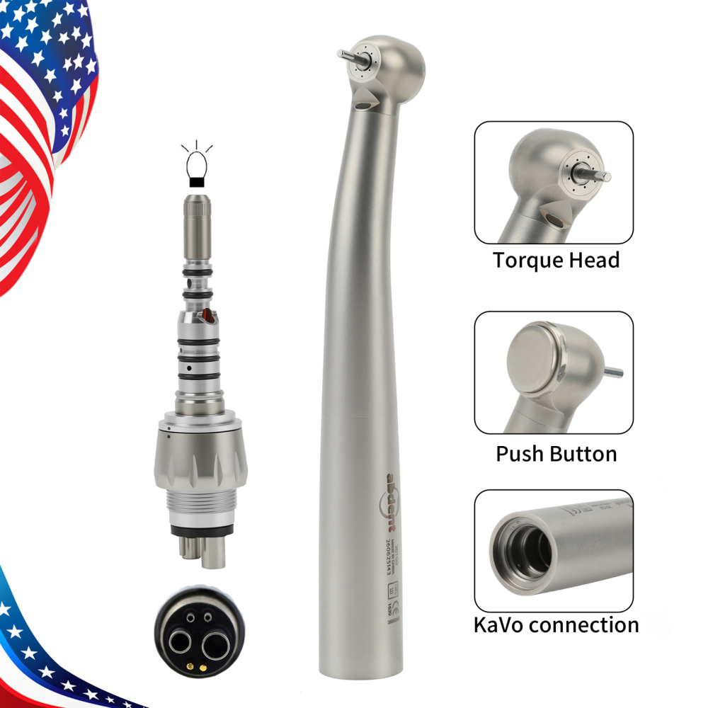 Abdent Dental LED Fiber Optic Handpiece 4 Water Spray Fit kavo Coupler