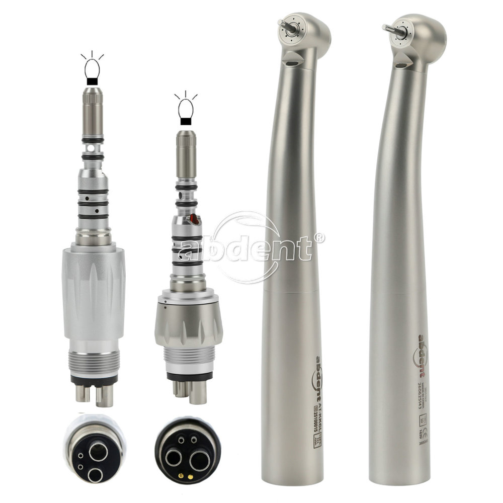 Abdent Dental LED Fiber Optic Handpiece 4 Water Spray Fit kavo Coupler