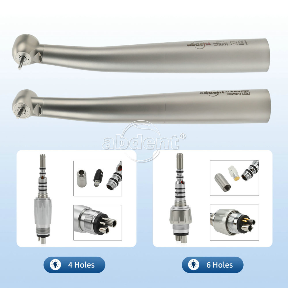 Abdent Dental LED Fiber Optic Handpiece 4 Water Spray Fit kavo Coupler