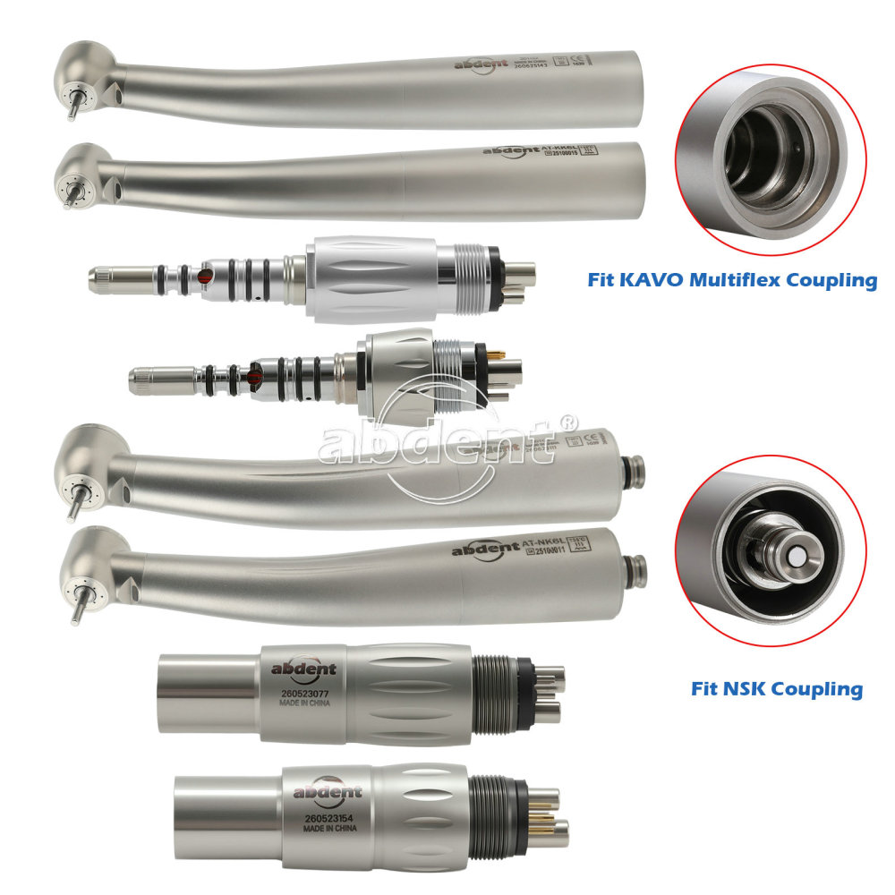 Abdent Dental LED Fiber Optic Handpiece 4 Water Spray Fit NSK LN / KAVO Multiflex