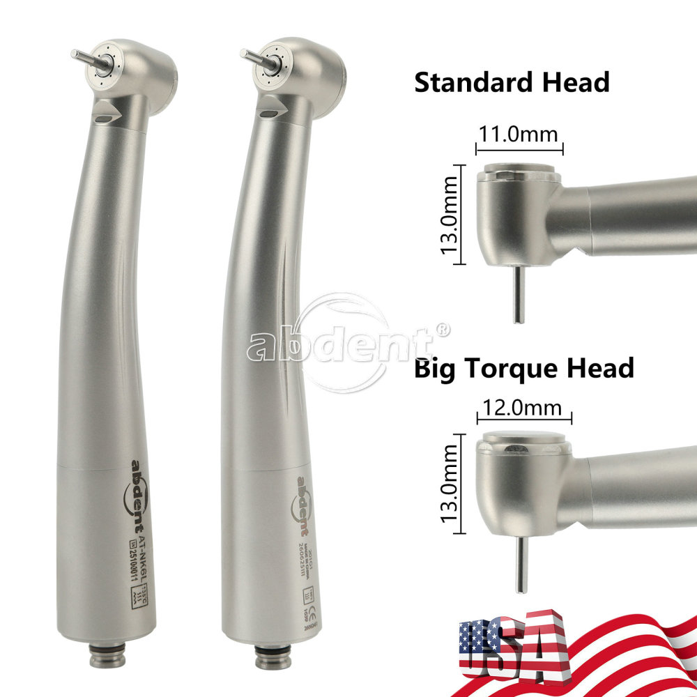 Abdent Dental LED Fiber Optic Handpiece 4 Water Spray Fit NSK Coupler