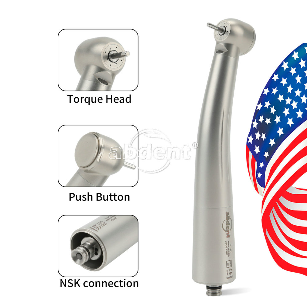 Abdent Dental LED Fiber Optic Handpiece 4 Water Spray Fit NSK LN / KAVO Multiflex