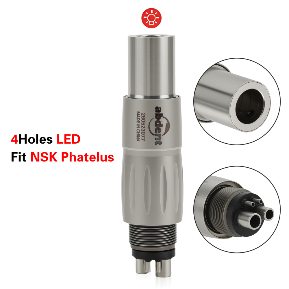 Abdent Dental LED Fiber Optic Handpiece 4 Water Spray Fit NSK LN / KAVO Multiflex