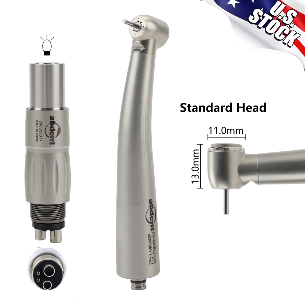 Abdent Dental LED Fiber Optic Handpiece 4 Water Spray Fit NSK LN / KAVO Multiflex