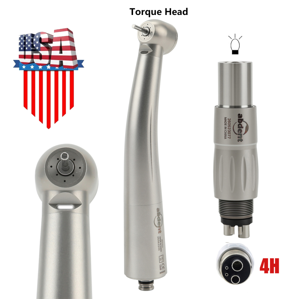 Abdent Dental LED Fiber Optic Handpiece 4 Water Spray Fit NSK LN / KAVO Multiflex
