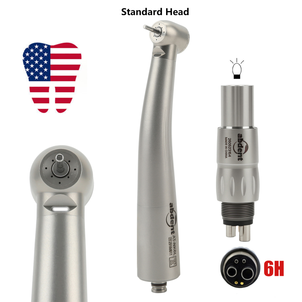 Abdent Dental LED Fiber Optic Handpiece 4 Water Spray Fit NSK LN / KAVO Multiflex