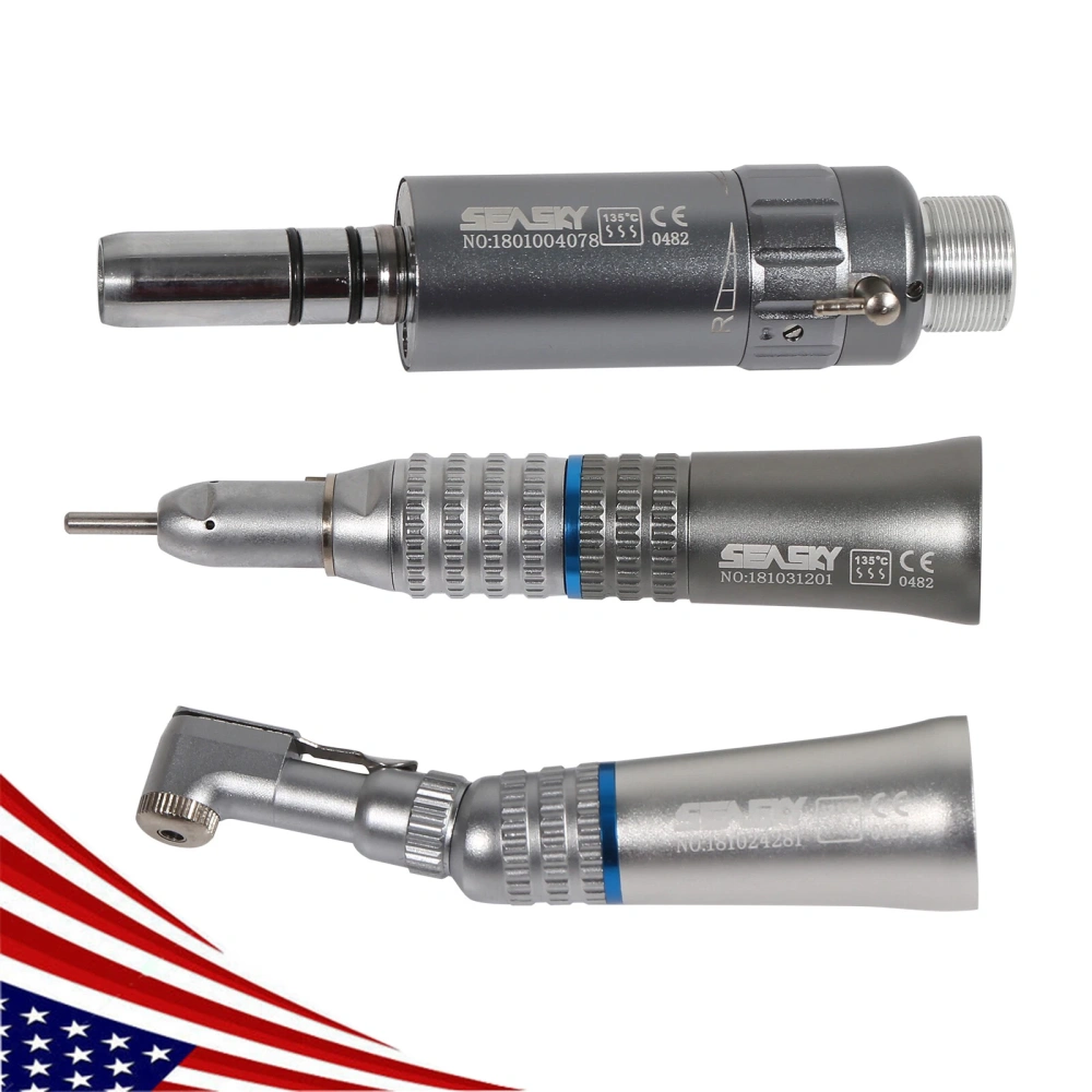 Dental Slow Low Speed latch type Contra Angle Handpiece Straight Handpiece air Motor 2/4Hole