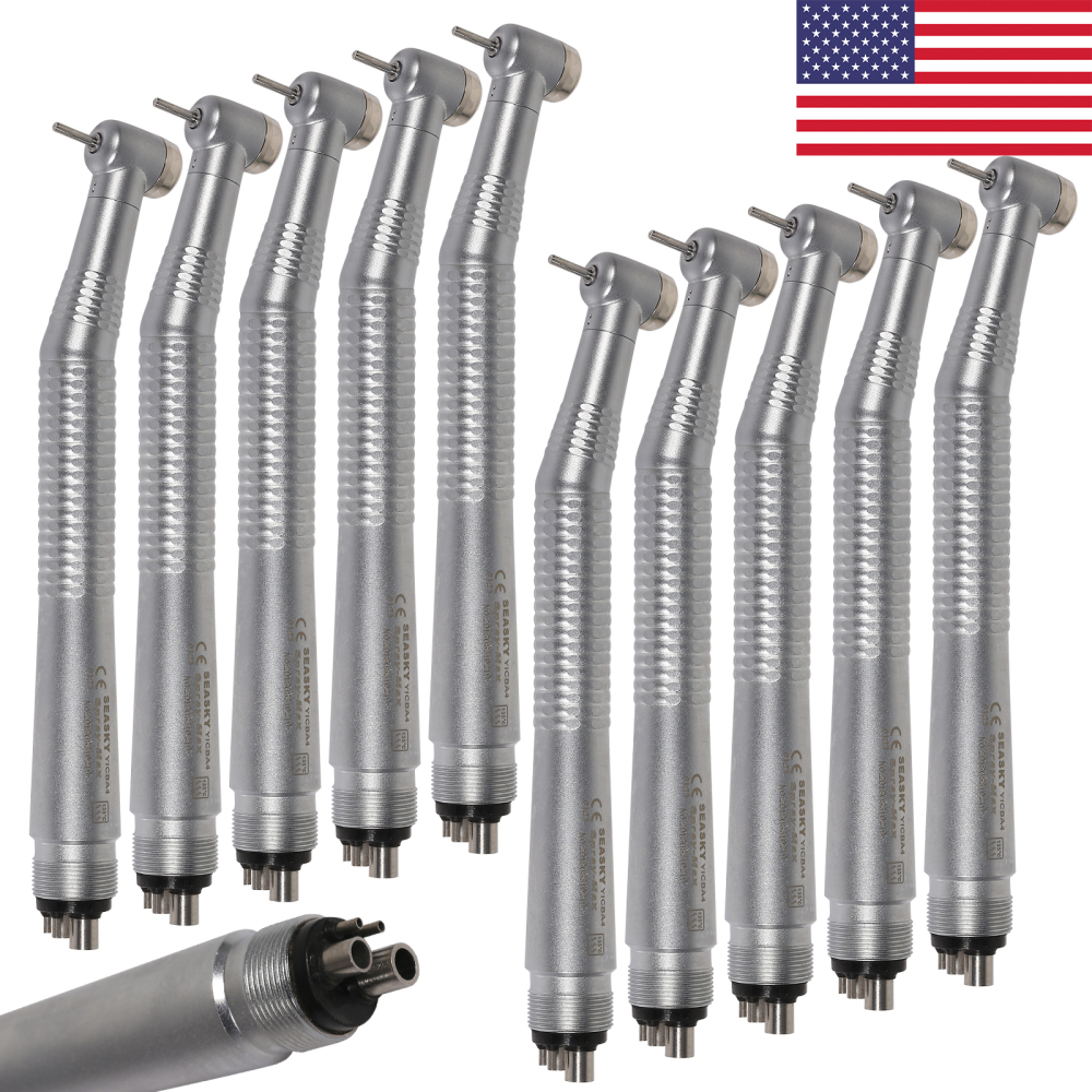 Dental High Speed Handpiece Push Button Air Turbine Standard head 4 Hole