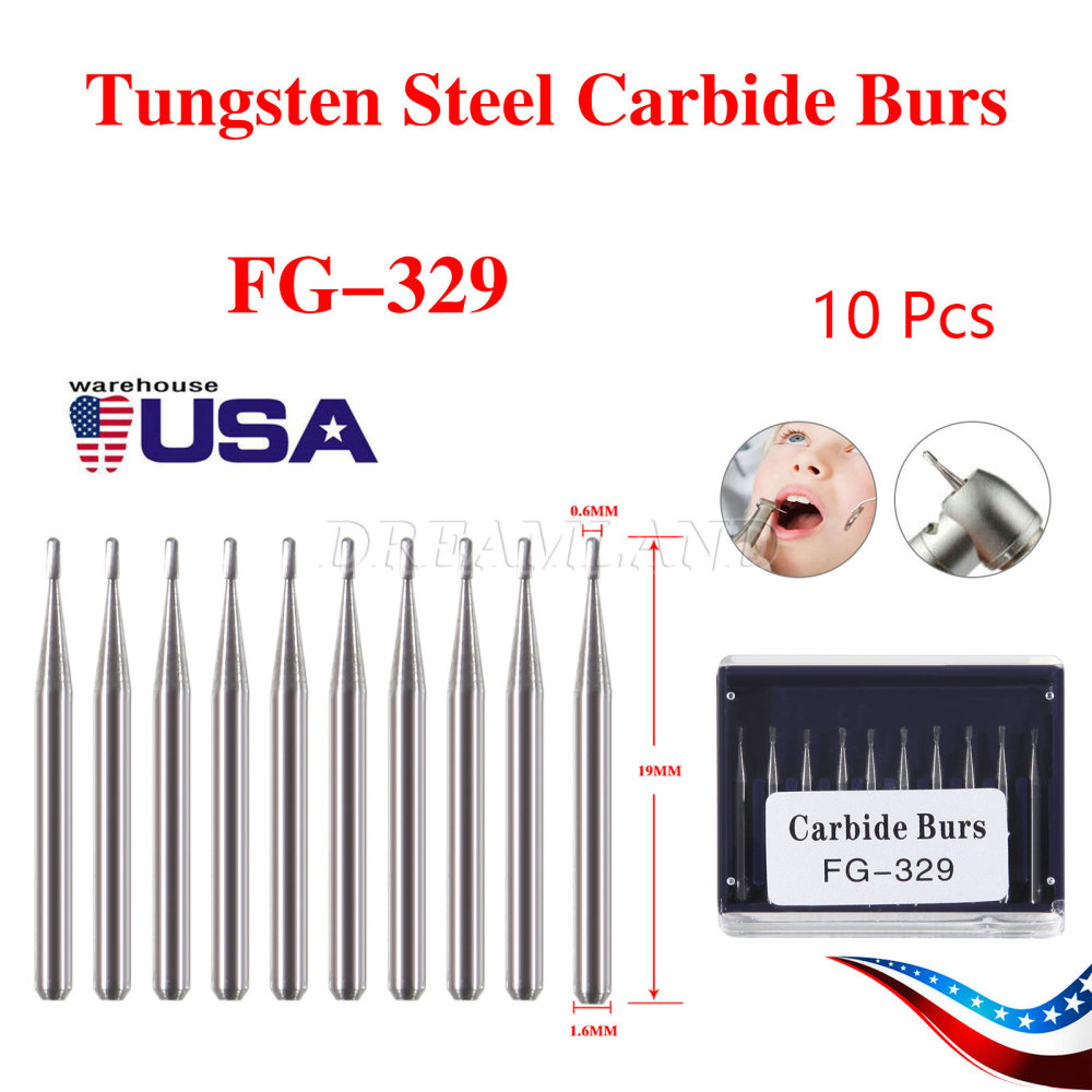 Dental Carbide Burs 19mm for High Speed Handpiece FG 1.6mm
