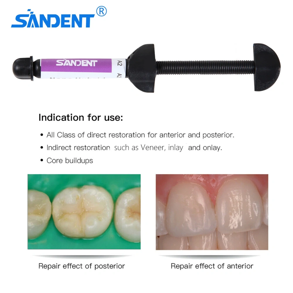 Dental Visible Light Cure Hybrid Composite Dental Resin Based Shade A2/A3