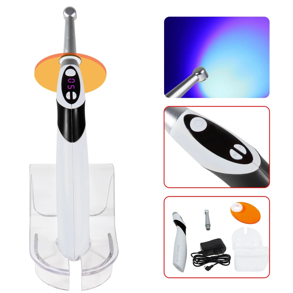 Dental Light Lamp Cordless Metal Head LED 1 Second Curing Light 2300mW/c㎡