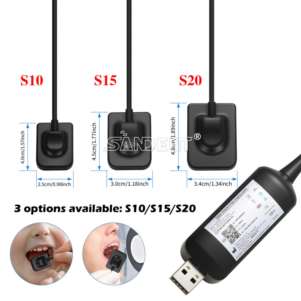 Dental Digital X-Ray Sensor Size #1 #1.5 #2