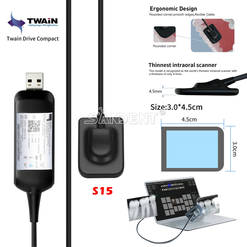 Dental Digital X-Ray Sensor Size #1 #1.5 #2