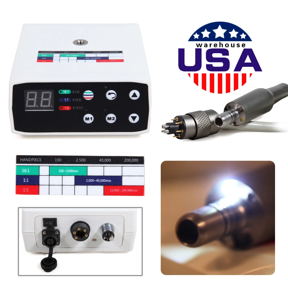 Dental Brushless LED Electric Micro Motor /1:5 Increasing Handpiece