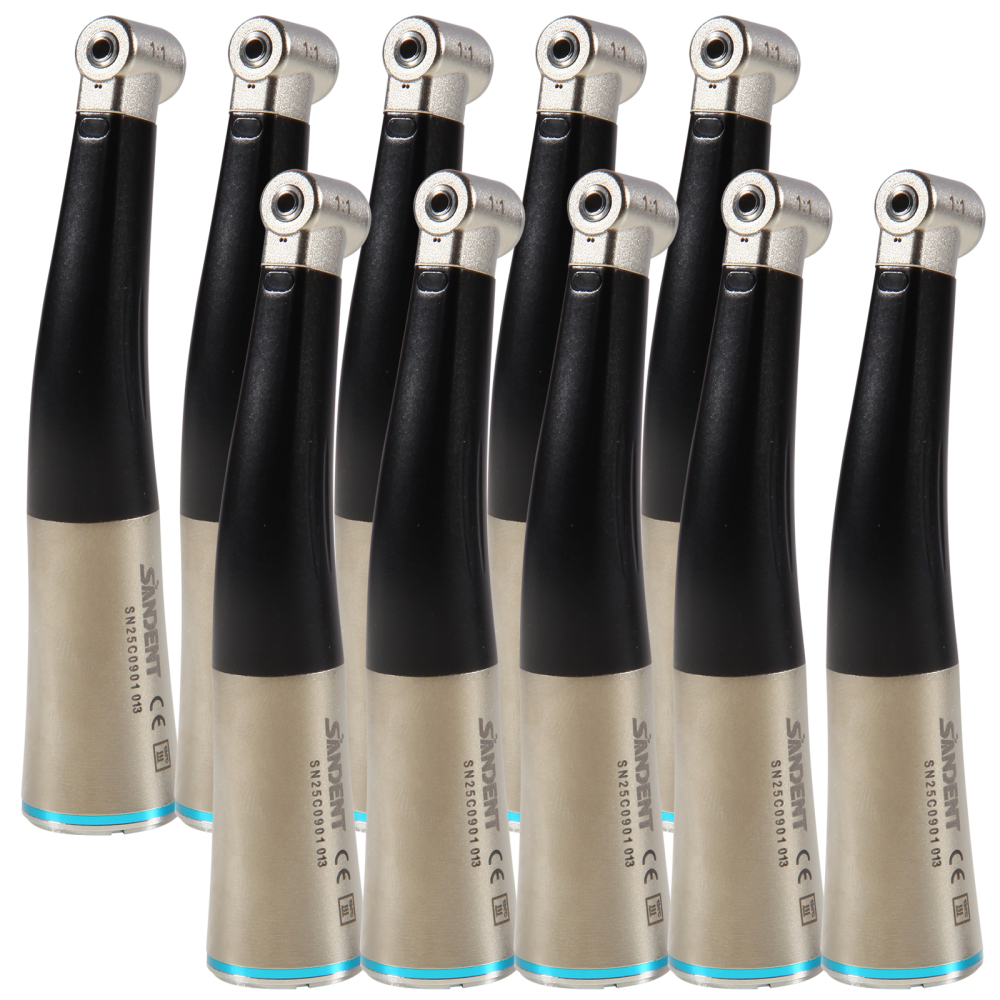 SANDENT Dental Fiber Optic 1:1 Contra Angle Low Speed Handpiece fit E-Type