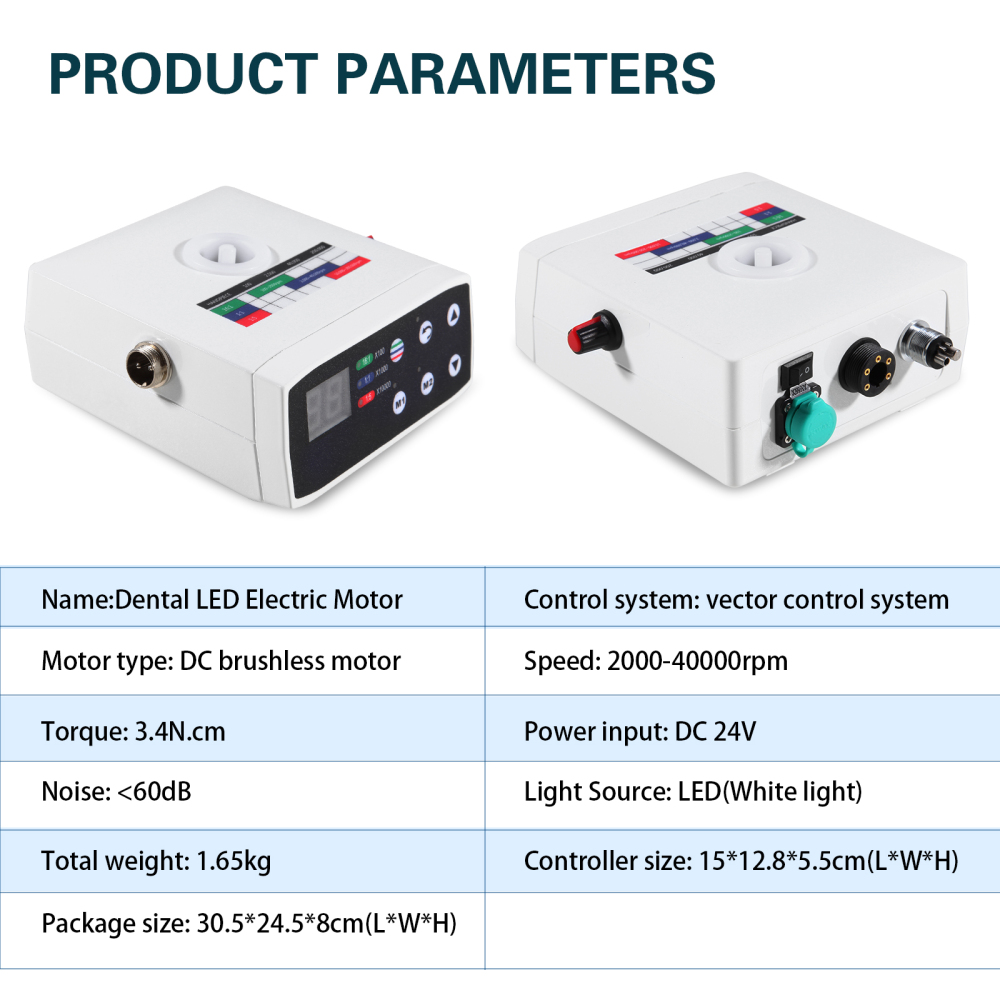 LED Dental Brushless Electric Micro Motor with  / without waterTank