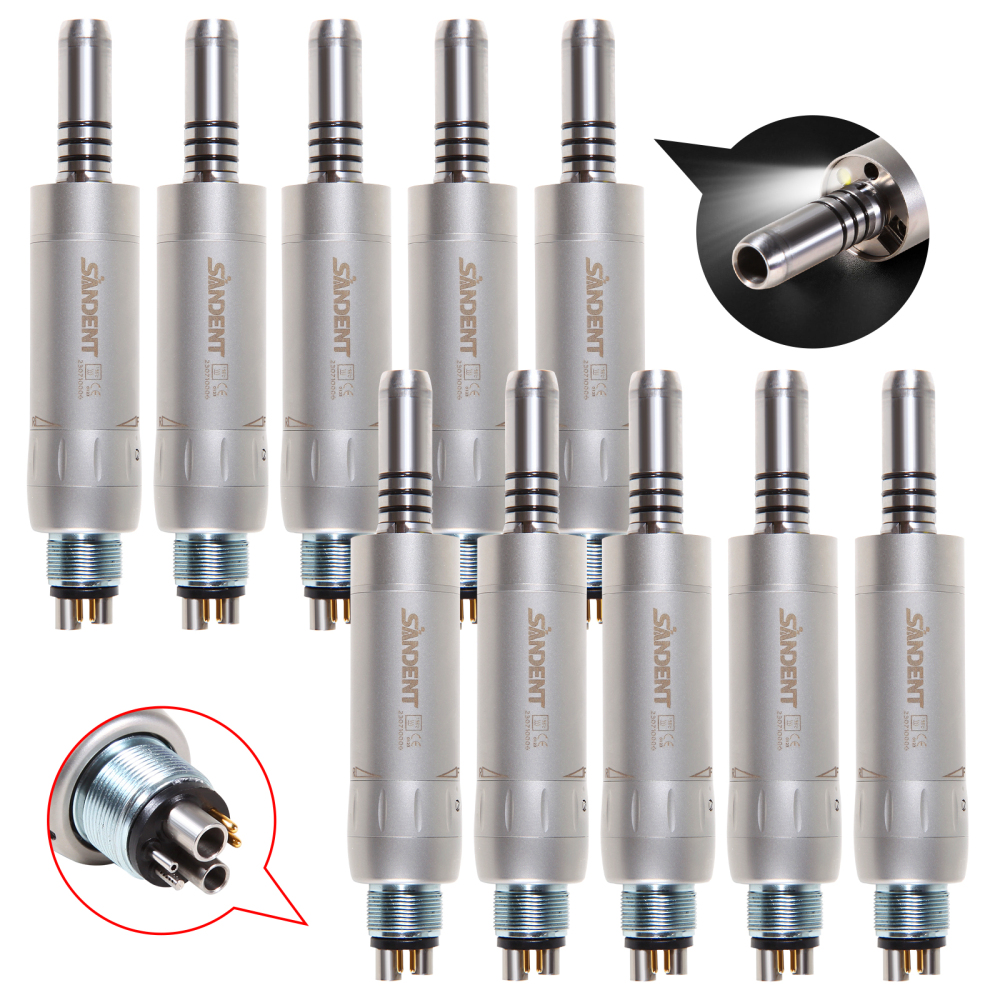 Dental 1:1 Fiber Optic Contra Angle Low Speed Handpiece fit E-Type Electric motor