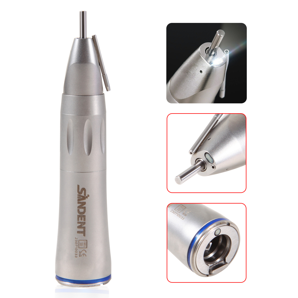 Dental 1:1 Fiber Optic Contra Angle Low Speed Handpiece fit E-Type Electric motor